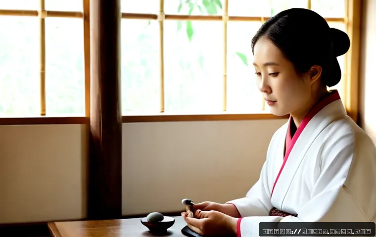 Home 15 유교의 철학적 기반과 종교적 성격 - Photorealistic serene scene of an ancient East Asian scholar in modest traditional robes sitting at ...